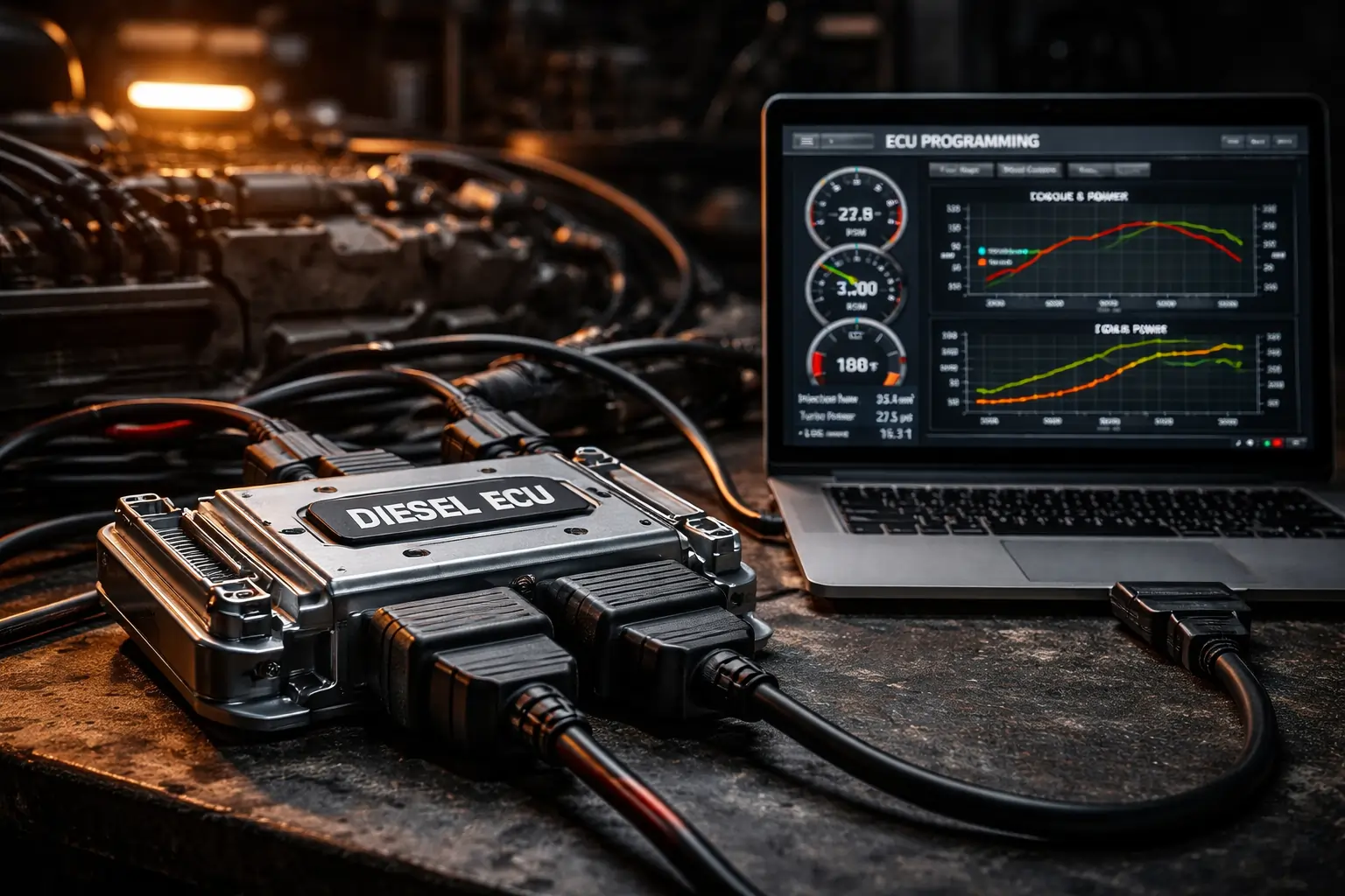 Diesel engine ECU programming for Cummins Detroit Paccar Caterpillar