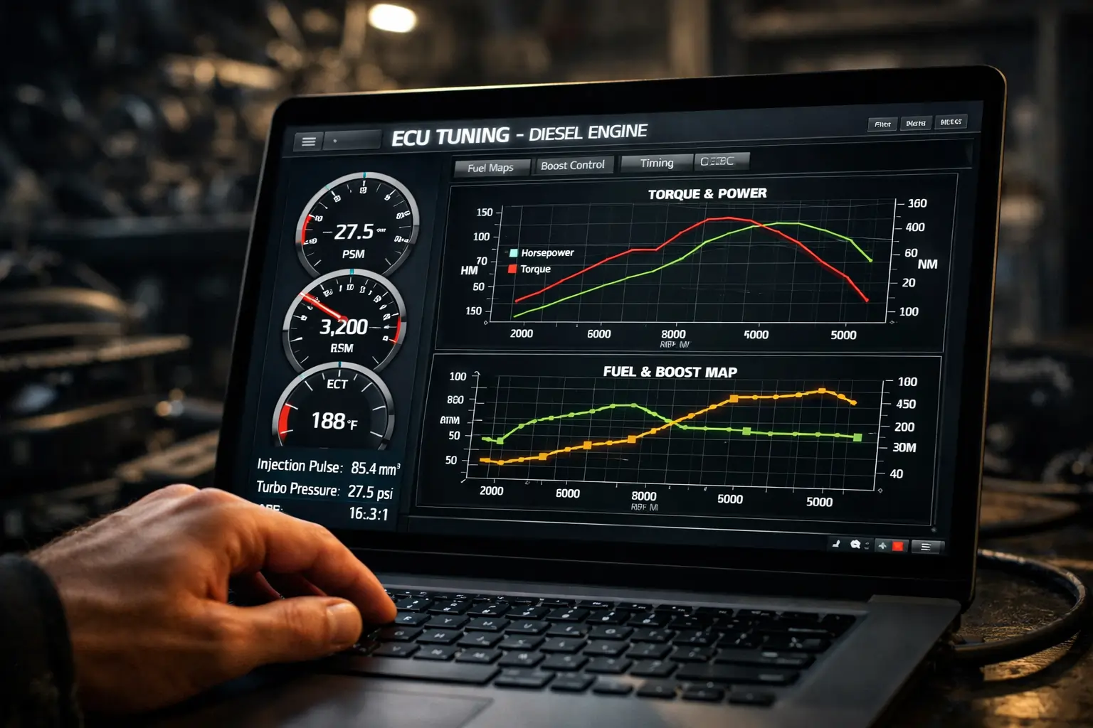 Remote diesel ECU tuning via TeamViewer from Dusty's Diesel Davis OK